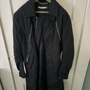 Givenchy Black Trench Coat Size 48